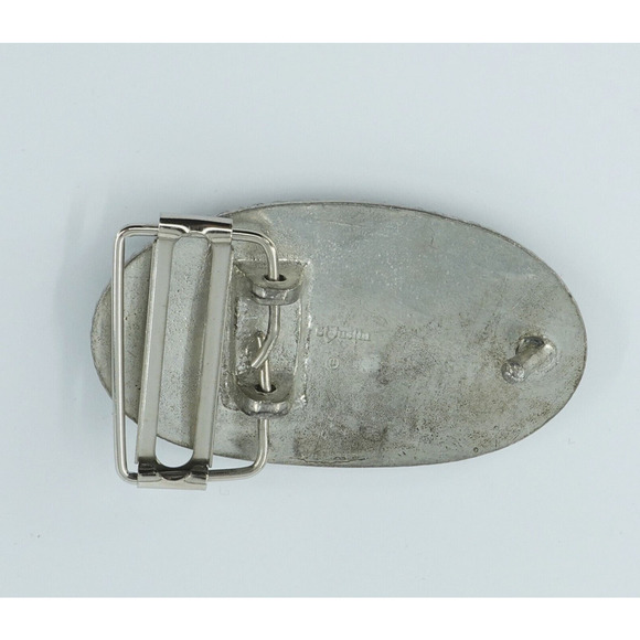 VTG 4 Belt Buckle St Justin Celtic Liberty Statue Sailing Ship God Bless America - Picture 7 of 16